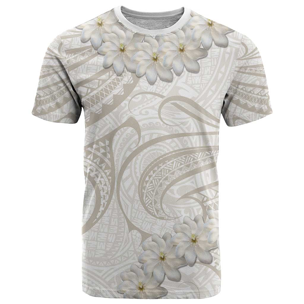 Tokelau Gardenia Thunbergia T Shirt Black Polynesian Art Vibe