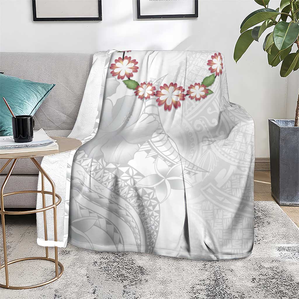 Manuia le Aso Sa o Tamaiti Tonga Blanket White Sunday Heilala Lei