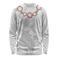 Manuia le Aso Sa o Tamaiti Tonga Long Sleeve Shirt White Sunday Heilala Lei