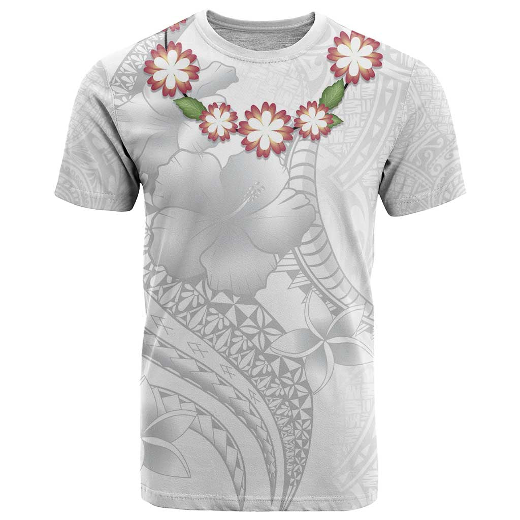 Manuia le Aso Sa o Tamaiti Tonga T Shirt White Sunday Heilala Lei