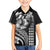 Hawaiian Sea Turtle Hawaiian Shirt Black Hibiscus Flowers and Kakau Pattern