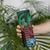 Hawaiian Sea Turtle Skinny Tumbler Green Hibiscus Flowers and Kakau Pattern