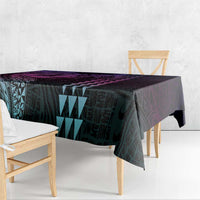 Hawaiian Sea Turtle Tablecloth Pink Hibiscus Flowers and Kakau Pattern