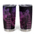 Hawaiian Sea Turtle Tumbler Cup Pink Hibiscus Flowers and Kakau Pattern