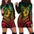 Hawaiian Sea Turtle Hoodie Dress Reggae Hibiscus Flowers and Kakau Pattern