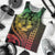 Hawaiian Sea Turtle Men Tank Top Reggae Hibiscus Flowers and Kakau Pattern