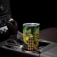 Hawaiian Sea Turtle Tumbler Cup Reggae Hibiscus Flowers and Kakau Pattern