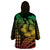 Hawaiian Sea Turtle Wearable Blanket Hoodie Reggae Hibiscus Flowers and Kakau Pattern