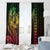 Hawaiian Sea Turtle Window Curtain Reggae Hibiscus Flowers and Kakau Pattern