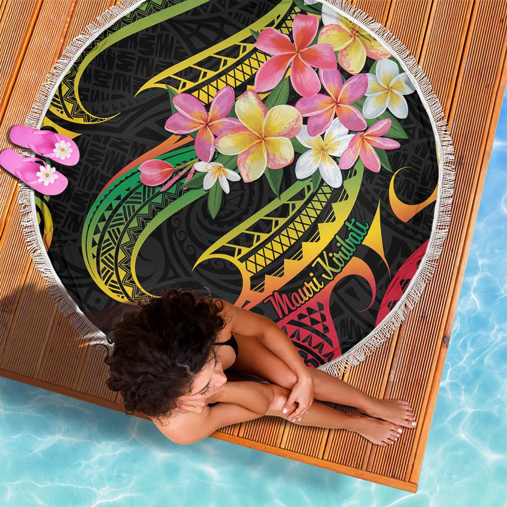 Kiribati Red Jasmine Mango Beach Blanket Reggae Polynesian Art Vibe LT9 - Polynesian Pride