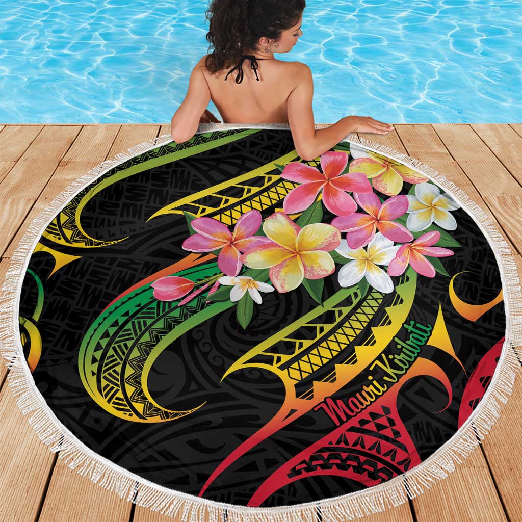 Kiribati Red Jasmine Mango Beach Blanket Reggae Polynesian Art Vibe LT9 - Polynesian Pride