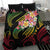 Kiribati Red Jasmine Mango Bedding Set Reggae Polynesian Art Vibe