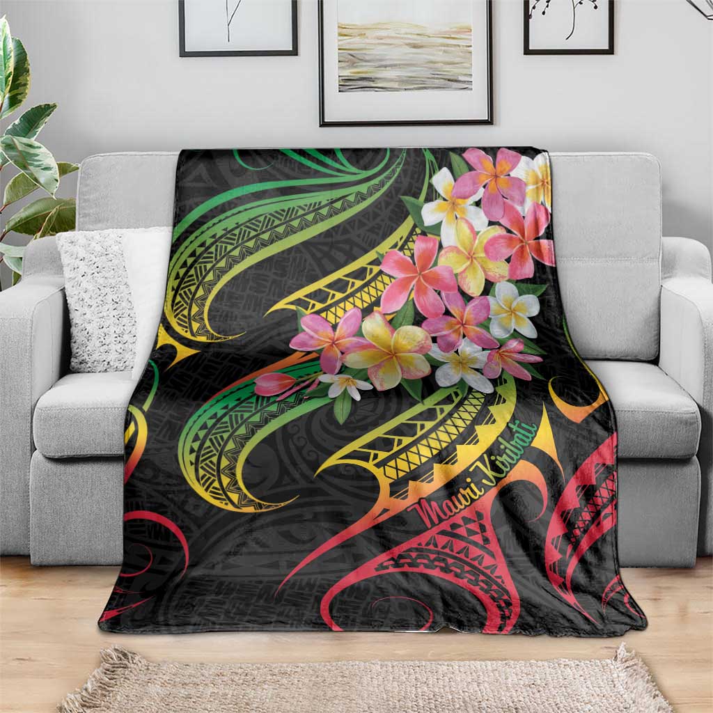 Kiribati Red Jasmine Mango Blanket Reggae Polynesian Art Vibe LT9 - Polynesian Pride
