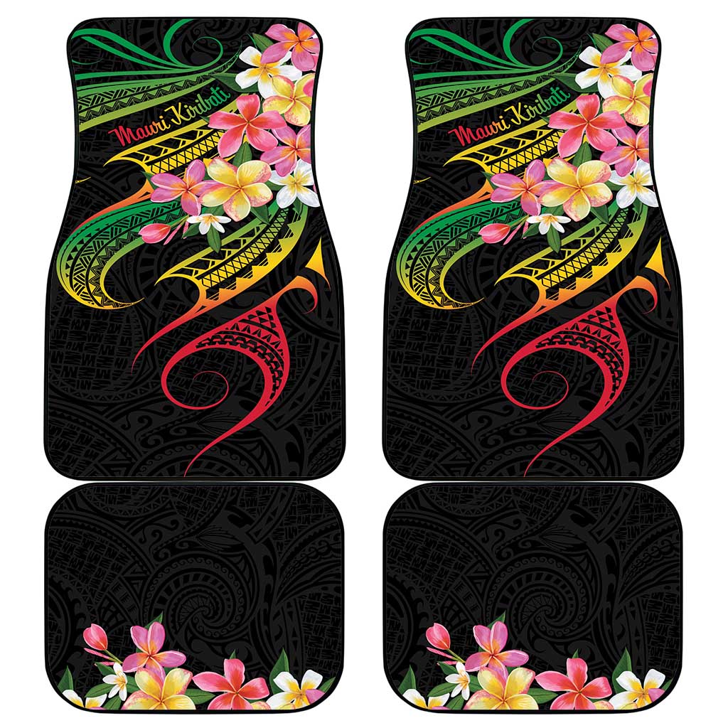 Kiribati Red Jasmine Mango Car Mats Reggae Polynesian Art Vibe LT9 - Polynesian Pride
