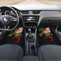 Kiribati Red Jasmine Mango Car Mats Reggae Polynesian Art Vibe LT9 Set 2pcs - Front Reggae - Polynesian Pride