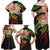 Kiribati Red Jasmine Mango Family Matching Off Shoulder Maxi Dress and Hawaiian Shirt Reggae Polynesian Art Vibe