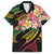 Kiribati Red Jasmine Mango Family Matching Off Shoulder Short Dress and Hawaiian Shirt Reggae Polynesian Art Vibe