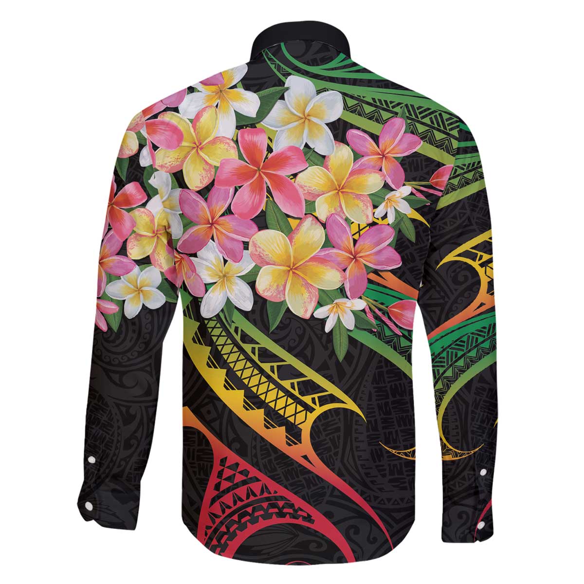 Kiribati Red Jasmine Mango Family Matching Puletasi and Hawaiian Shirt Reggae Polynesian Art Vibe LT9 - Polynesian Pride