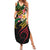 Kiribati Red Jasmine Mango Family Matching Summer Maxi Dress and Hawaiian Shirt Reggae Polynesian Art Vibe