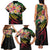 Kiribati Red Jasmine Mango Family Matching Tank Maxi Dress and Hawaiian Shirt Reggae Polynesian Art Vibe