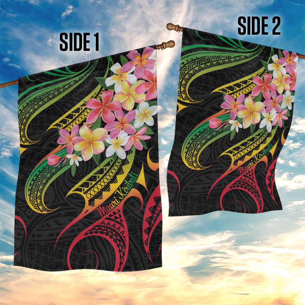Kiribati Red Jasmine Mango Garden Flag Reggae Polynesian Art Vibe LT9 - Polynesian Pride