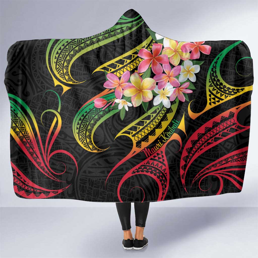 Kiribati Red Jasmine Mango Hooded Blanket Reggae Polynesian Art Vibe LT9 One Size Reggae - Polynesian Pride