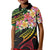 Kiribati Red Jasmine Mango Kid Polo Shirt Reggae Polynesian Art Vibe