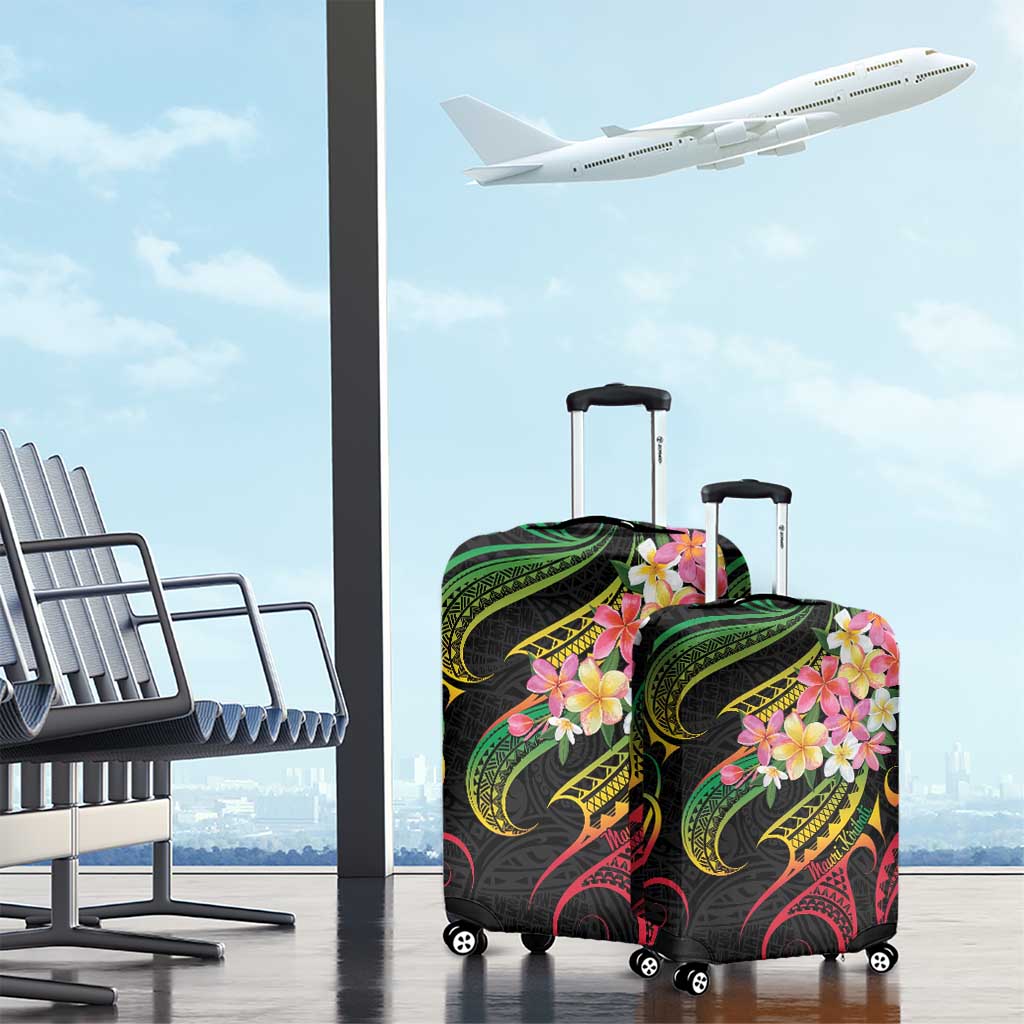 Kiribati Red Jasmine Mango Luggage Cover Reggae Polynesian Art Vibe LT9 - Polynesian Pride