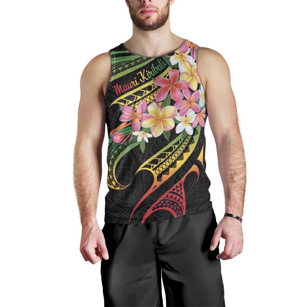 Kiribati Red Jasmine Mango Men Tank Top Reggae Polynesian Art Vibe LT9 - Polynesian Pride