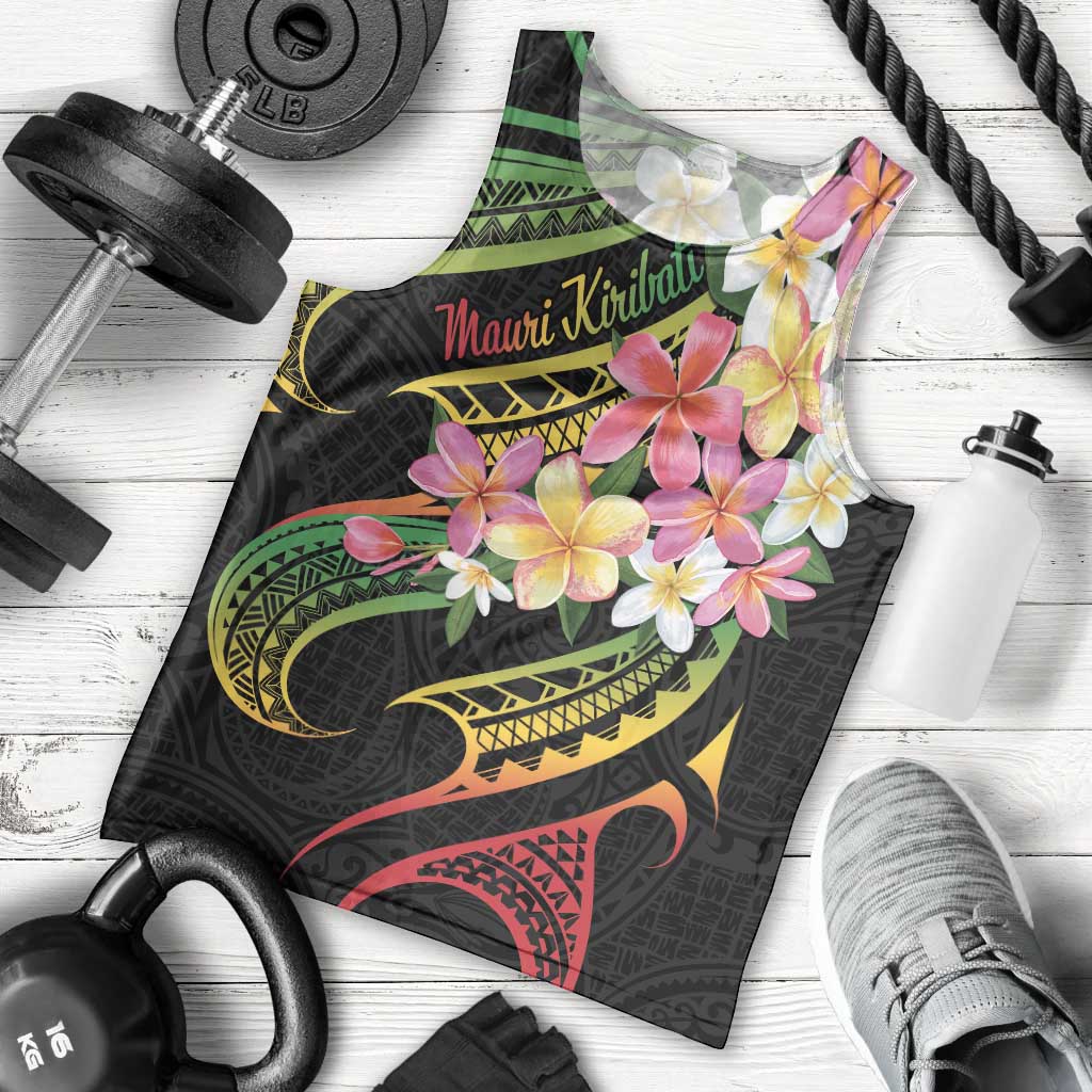 Kiribati Red Jasmine Mango Men Tank Top Reggae Polynesian Art Vibe LT9 - Polynesian Pride