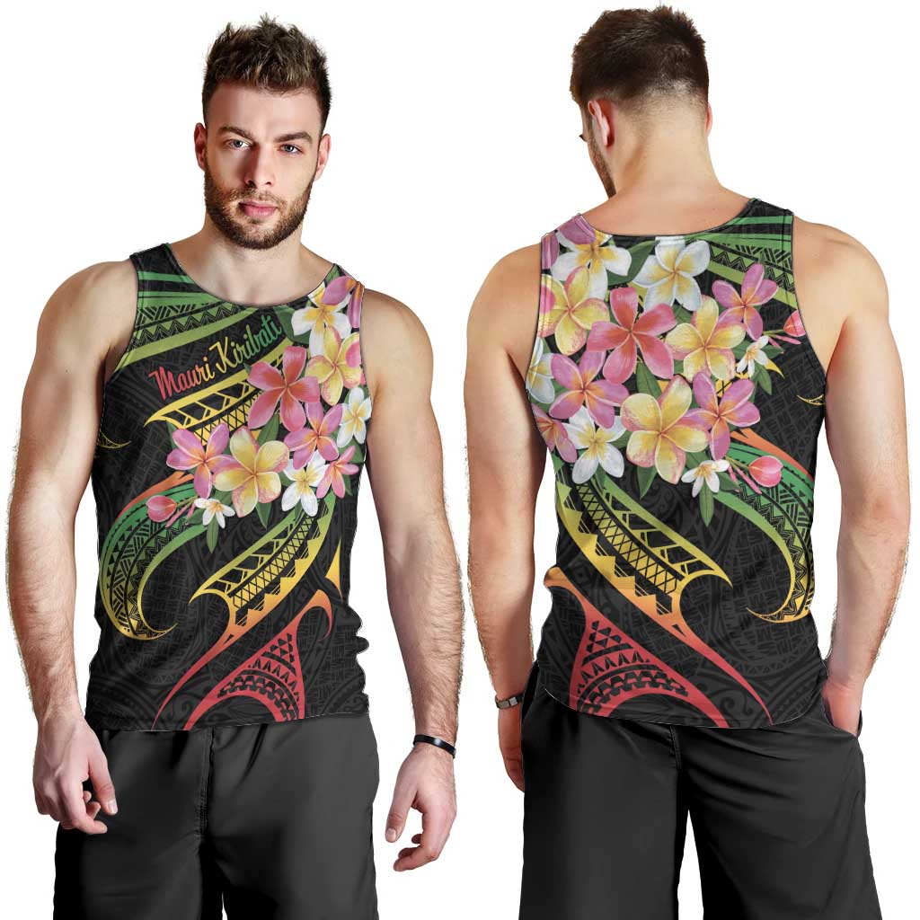 Kiribati Red Jasmine Mango Men Tank Top Reggae Polynesian Art Vibe LT9 - Polynesian Pride