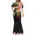 Kiribati Red Jasmine Mango Mermaid Dress Reggae Polynesian Art Vibe