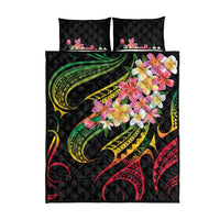 Kiribati Red Jasmine Mango Quilt Bed Set Reggae Polynesian Art Vibe LT9 - Polynesian Pride
