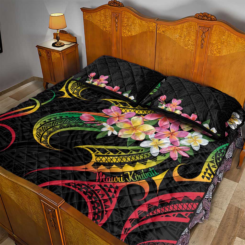 Kiribati Red Jasmine Mango Quilt Bed Set Reggae Polynesian Art Vibe LT9 - Polynesian Pride