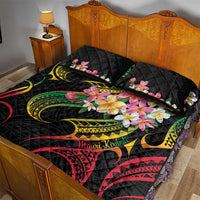 Kiribati Red Jasmine Mango Quilt Bed Set Reggae Polynesian Art Vibe LT9 - Polynesian Pride