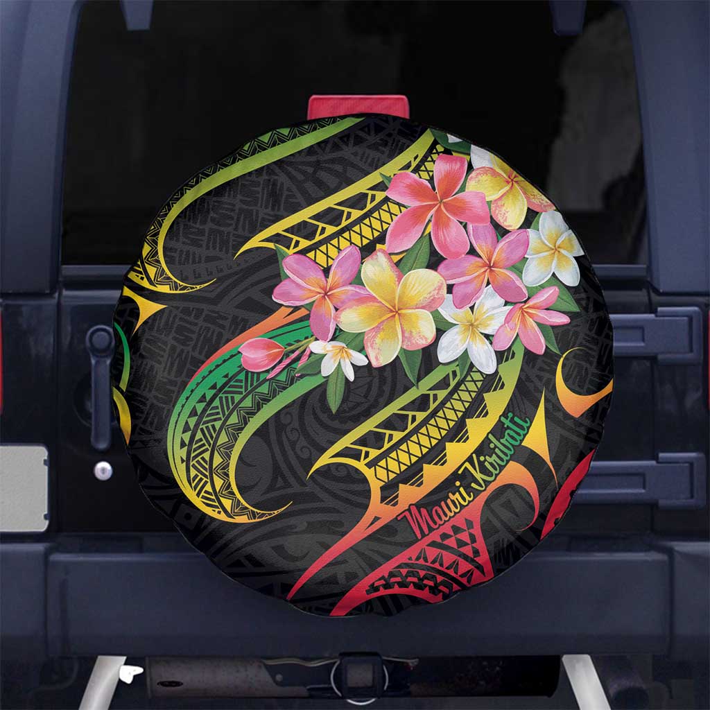 Kiribati Red Jasmine Mango Spare Tire Cover Reggae Polynesian Art Vibe LT9 - Polynesian Pride
