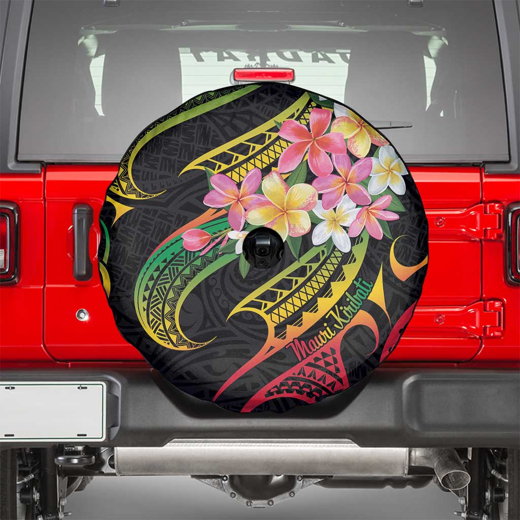 Kiribati Red Jasmine Mango Spare Tire Cover Reggae Polynesian Art Vibe LT9 - Polynesian Pride