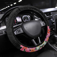 Kiribati Red Jasmine Mango Steering Wheel Cover Reggae Polynesian Art Vibe LT9 Universal Fit Reggae - Polynesian Pride