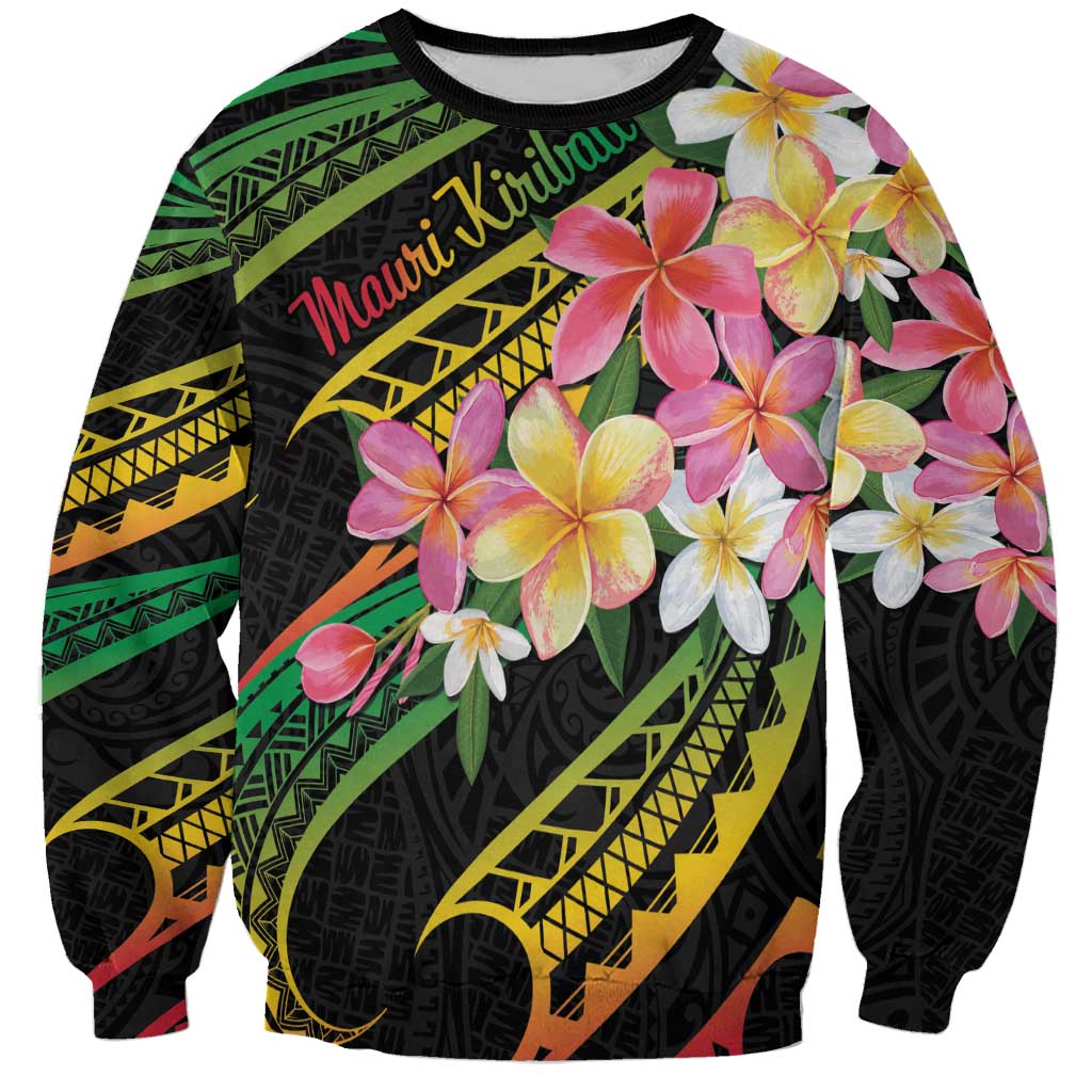 Kiribati Red Jasmine Mango Sweatshirt Reggae Polynesian Art Vibe