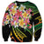 Kiribati Red Jasmine Mango Sweatshirt Reggae Polynesian Art Vibe