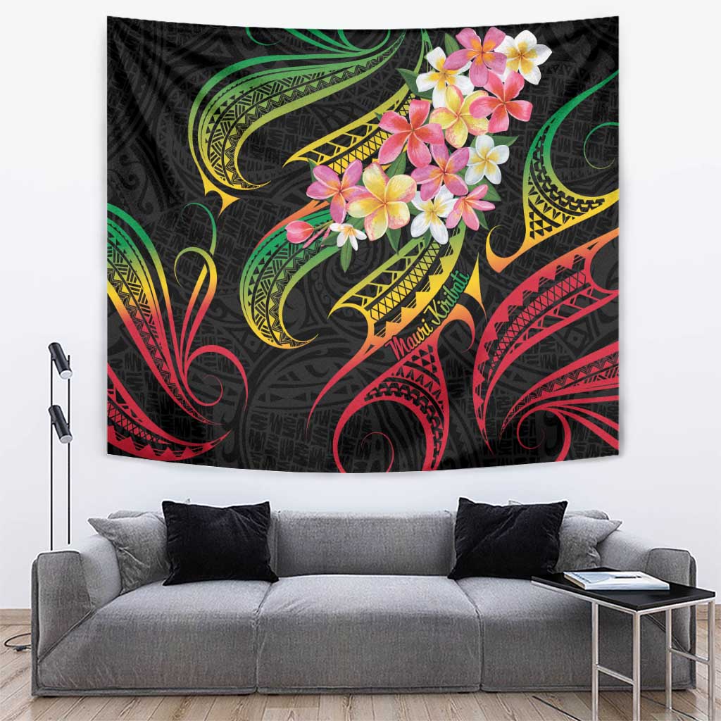 Kiribati Red Jasmine Mango Tapestry Reggae Polynesian Art Vibe