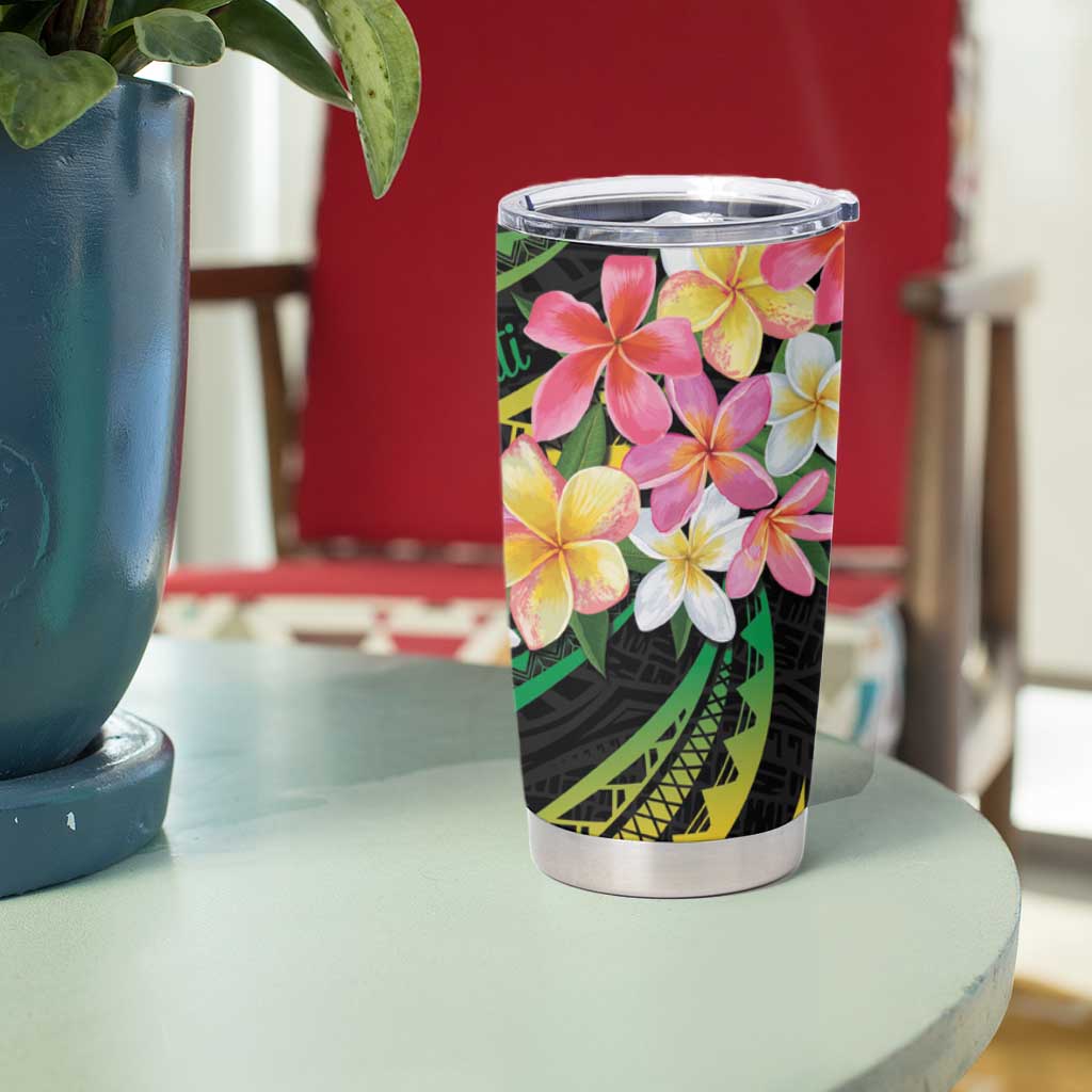 Kiribati Red Jasmine Mango Tumbler Cup Reggae Polynesian Art Vibe LT9 - Polynesian Pride