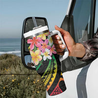 Kiribati Red Jasmine Mango Tumbler With Handle Reggae Polynesian Art Vibe LT9 - Polynesian Pride