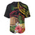 Personalised Tokelau Tropical Flowers Baseball Jersey Reggae Polynesian Art Vibe