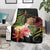 Personalised Tokelau Tropical Flowers Blanket Reggae Polynesian Art Vibe