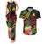 Personalised Tokelau Tropical Flowers Couples Matching Tank Maxi Dress and Hawaiian Shirt Reggae Polynesian Art Vibe