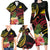 Personalised Tokelau Tropical Flowers Family Matching Long Sleeve Bodycon Dress and Hawaiian Shirt Reggae Polynesian Art Vibe