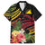 Personalised Tokelau Tropical Flowers Family Matching Off The Shoulder Long Sleeve Dress and Hawaiian Shirt Reggae Polynesian Art Vibe