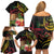 Personalised Tokelau Tropical Flowers Family Matching Off Shoulder Short Dress and Hawaiian Shirt Reggae Polynesian Art Vibe