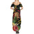 Personalised Tokelau Tropical Flowers Family Matching Summer Maxi Dress and Hawaiian Shirt Reggae Polynesian Art Vibe